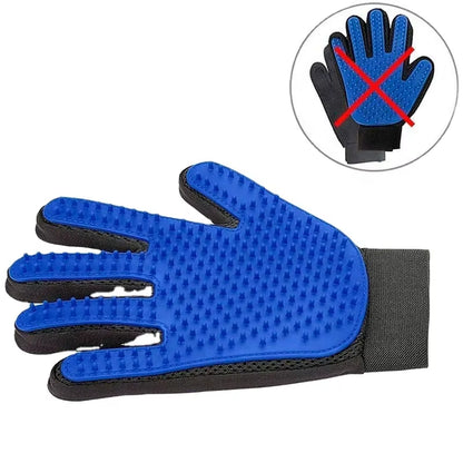Custom Eco-Friendly Dog Cat Silicone Hair Remover Cleaning Brush Cotton Pet Grooming Glove Comb for Bath Massaging Shedding