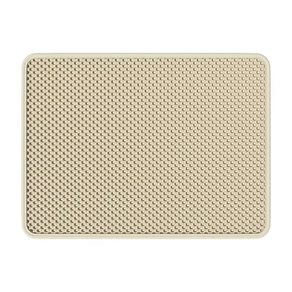 Double Layer EVA Cat Litter Mat with Solid Pattern Prevents Litter Filtering Spills Keeps Pet'S Environment Clean