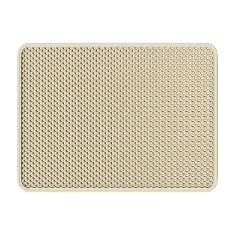 Double Layer EVA Cat Litter Mat with Solid Pattern Prevents Litter Filtering Spills Keeps Pet'S Environment Clean
