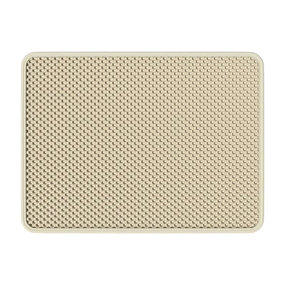 Double Layer EVA Cat Litter Mat with Solid Pattern Prevents Litter Filtering Spills Keeps Pet'S Environment Clean