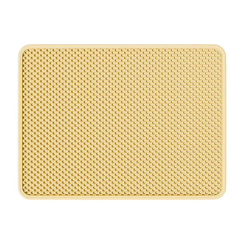 Double Layer EVA Cat Litter Mat with Solid Pattern Prevents Litter Filtering Spills Keeps Pet'S Environment Clean
