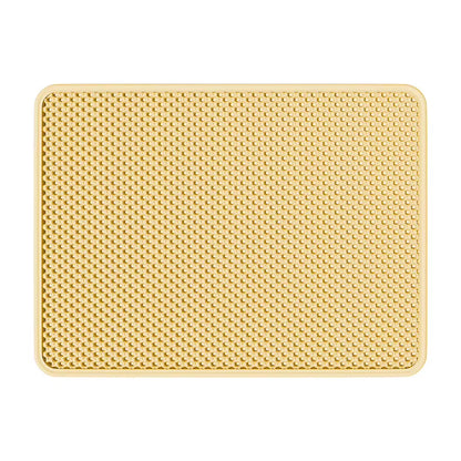 Double Layer EVA Cat Litter Mat with Solid Pattern Prevents Litter Filtering Spills Keeps Pet'S Environment Clean