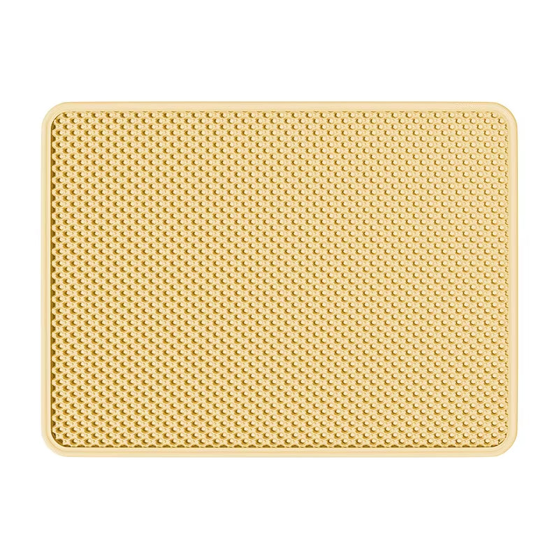 Double Layer EVA Cat Litter Mat with Solid Pattern Prevents Litter Filtering Spills Keeps Pet'S Environment Clean