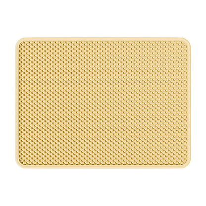 Double Layer EVA Cat Litter Mat with Solid Pattern Prevents Litter Filtering Spills Keeps Pet'S Environment Clean