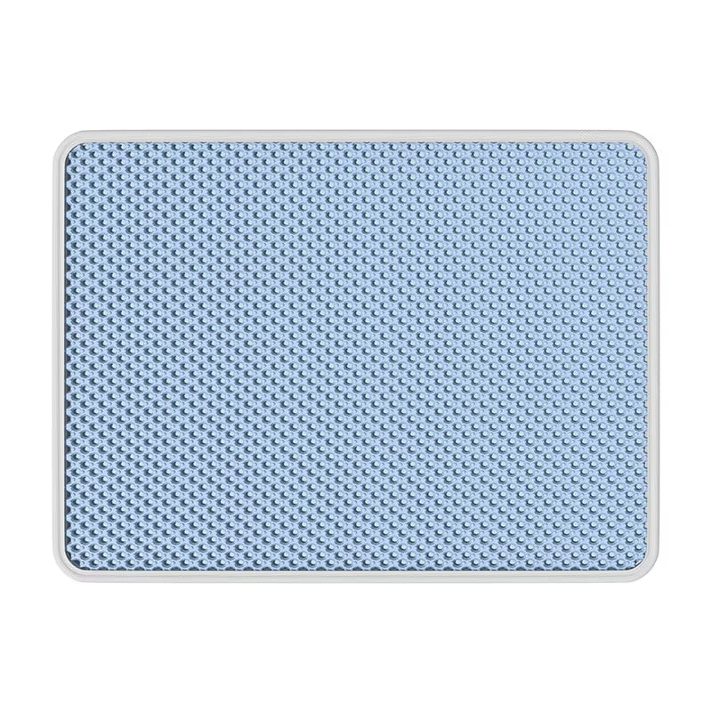 Double Layer EVA Cat Litter Mat with Solid Pattern Prevents Litter Filtering Spills Keeps Pet'S Environment Clean